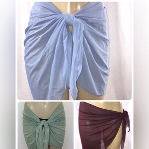 Zuliana Bundle of 3 Mesh Sarong Skirts Made in USA. New With Tags